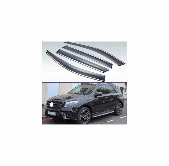 W166 適用: メルセデスベンツ GLE-クラス GLE 2016 2017 2018 プラスチック ウインドウ バイザー レイン サンバイザー シールド アクセサリー 4ピース AL-KK-0309 AL Exterior parts for cars|オートパーツエージェンシー2号店
