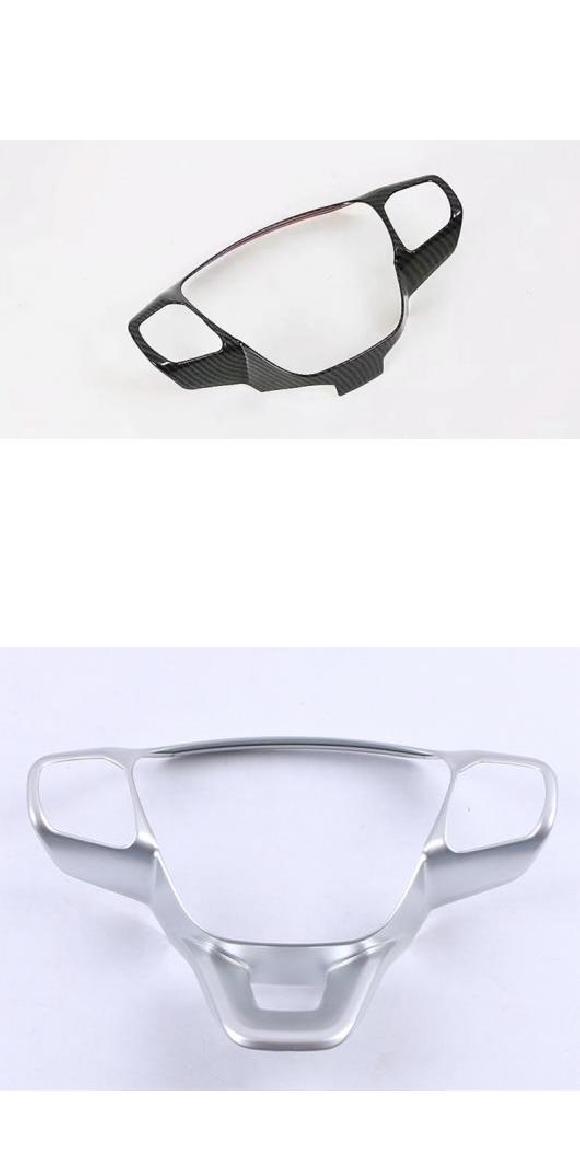 適用: フォード/FORD エスケープ クーガ 2020 2021 ABS クローム ステアリング ホイール パネル カバー ベゼル トリム バッジ ガーニッシュ シルバー・カーボン調 AL-KK-0703 AL Interior parts cars 8,650円