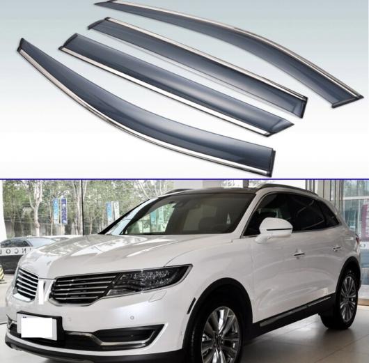 プラスチック ウインドウ バイザー レイン サンバイザー シールド アクセサリー 4ピース 適用: リンカーン/LINCOLN MKX 2015 2016 2017 2018 2019 AL-KK-0815 AL Exterior parts for cars