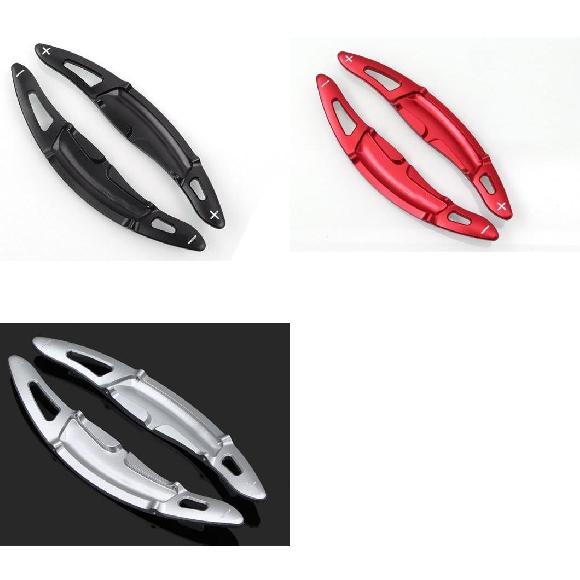 適用: ポルシェ/PORSCHE パナメーラ 17-18 マカン 14-18 カイエン 15-18 ステアリング ホイール シフト パドル エクステンション 718 16-18 911 918 スパイダー 15-17 ブラック～シルバー AL-KK-0886 AL Interior parts for cars