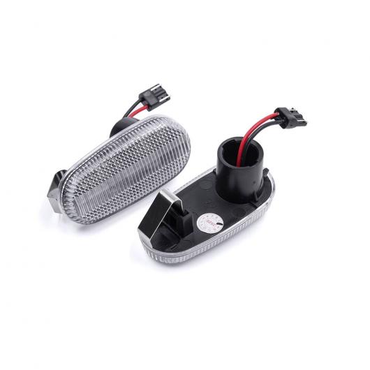 2ピース クリア レンズ フロント LED サイドマーカー ライト ターンシグナルランプ 適用: アルファ ロメオ GT 147 937 ミト 955 フィアット/FIAT ブラボー 198 クリア AL-MM-5496 AL Car light