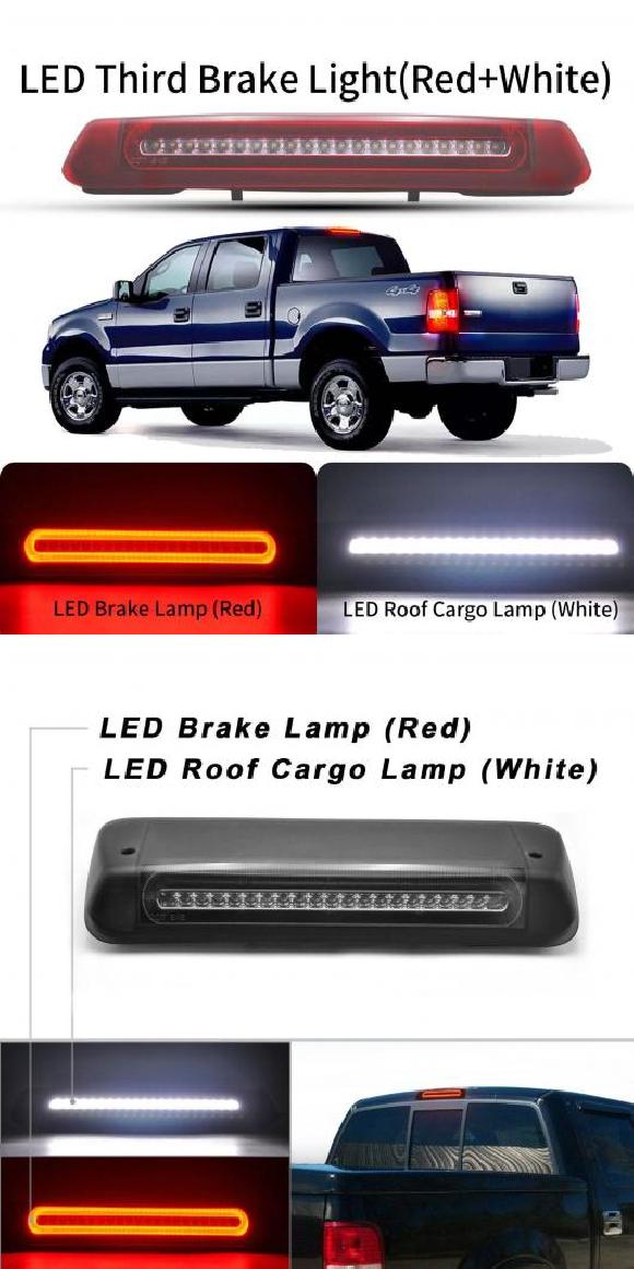 レッド/スモーク レンズ ハイ 3rd LED ブレーキ ライト 適用: 2004-08 フォード/FORD F-150 2007-10 エクスプローラー スポーツ レッド ホワイト・スモークレンズ AL-MM-5673 AL Car light｜オートパーツエージェンシー2号店