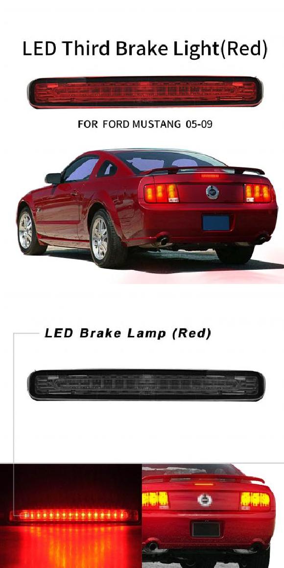 レッド/スモーク レンズ LED サード ブレーキ ライト 適用: フォード/FORD マスタング 2005-2009 パワード BY 16 スーパー ブライト レッド LED レッド・スモーク AL-MM-5674 AL Car light|オートパーツエージェンシー2号店