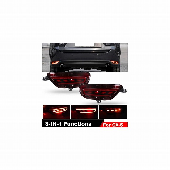 LED リア バンパー リフレクター ライト 適用: マツダ CX-5 CX5 2017 2018 2019 LED リア バンパー ブレーキ ライト ダイナミック ターン ライト AL-MM-5481 AL Car light|オートパーツエージェンシー2号店