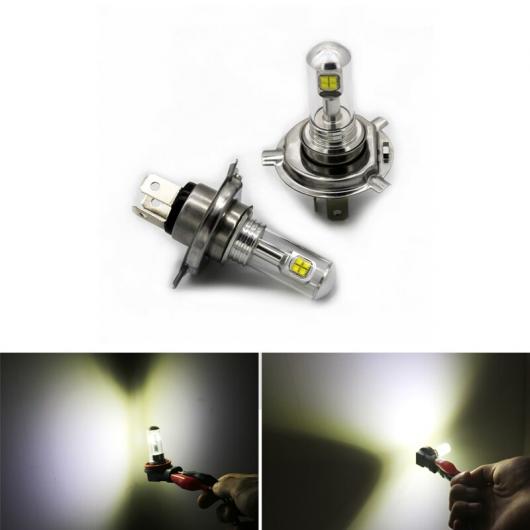 2ピース 8LED H4 6000K 80W DC12-24V 車両 フォグライト シグナル ライト ホワイト リード ライト オート ヘッドランプ LED ライト AL-MM-5759 AL Car light