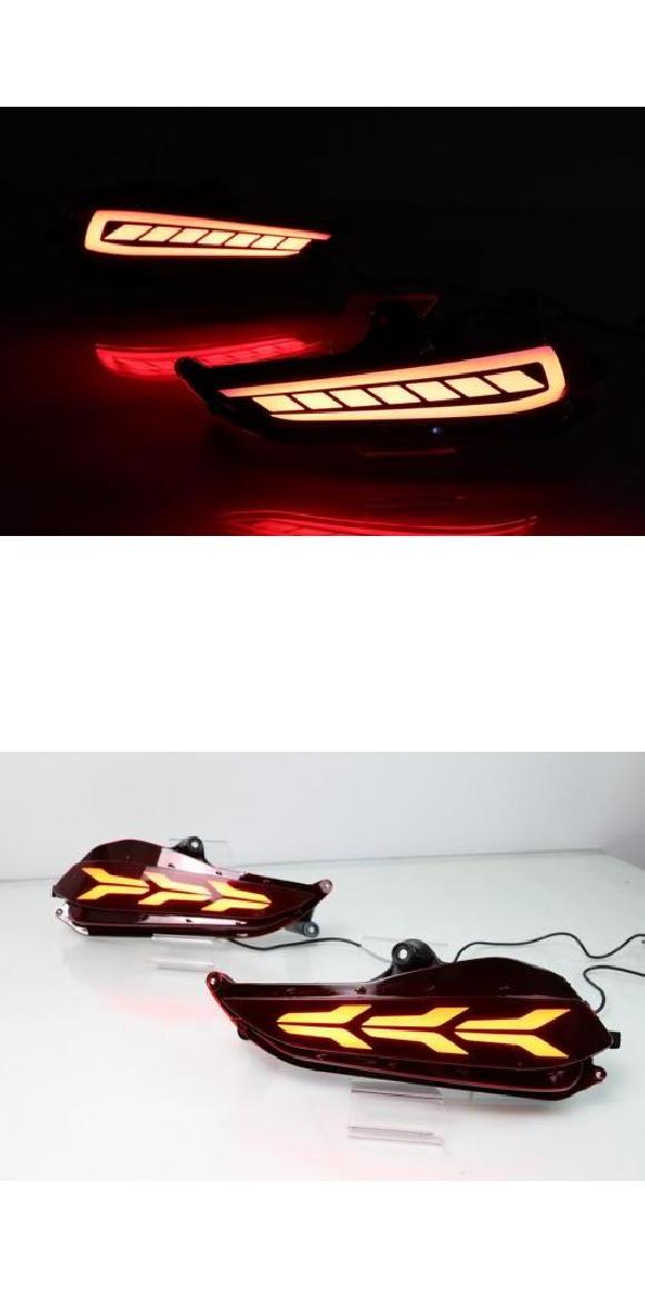 2in1 レッド LED リア バンパー リフレクター ライト 適用: トヨタ ヤリス ヴィッツ 2017 2018 2019 ドライビング ライト ブレーキライト タイプ001・タイプ002 AL-MM-5796 AL Car light