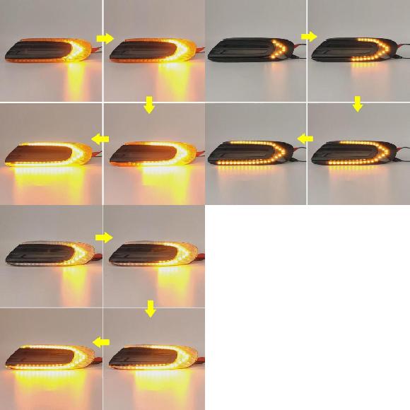 2ピース エラー LED サイドマーカー ランプ ダイナミック アンバー ターンシグナルライト 適用: ミニ クーパー F55 F56 F57 2014 2015 2016 2017 イエロー～クリア AL-MM-5806 AL Car light