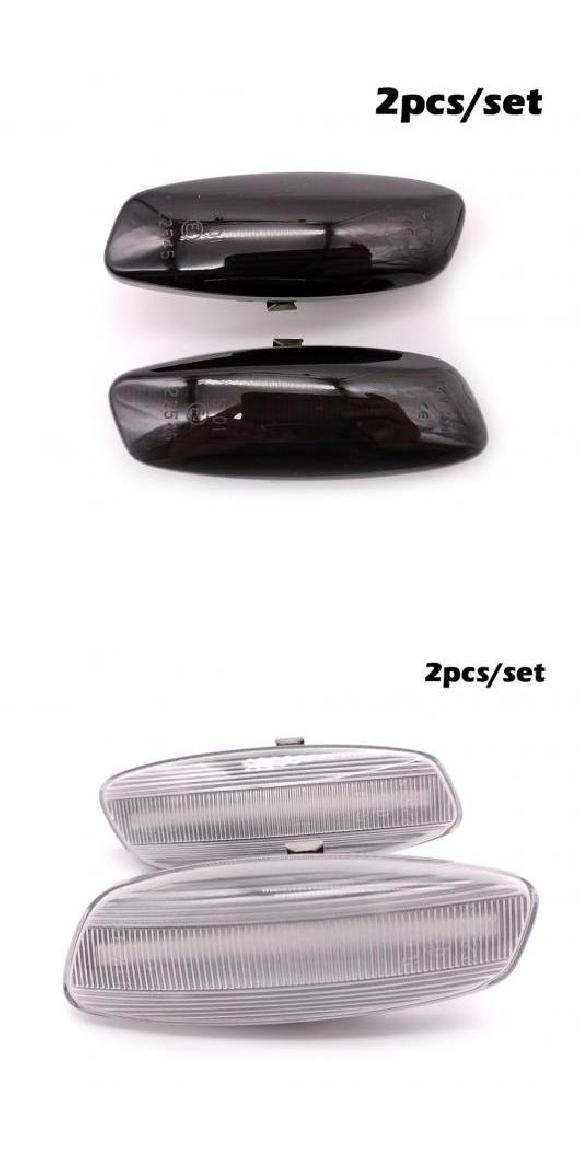 2ピース LED ダイナミック サイドマーカー ターンシグナルライト 適用: シトロエン/CITROEN C3 DS3 C4 ピカソ DS4 C5 スモーク・クリア AL-MM-5828 AL Car light