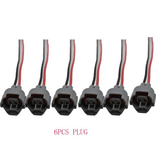 6ピース フューエル インジェクター 適用: 三菱 モンテロ スポーツ 3.0L 6G72 1998-2003 MD332733 195500-3170 プラグ×6 AL-MM-6339 AL Car parts