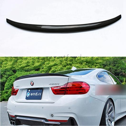 パフォーマンス スタイル カーボンファイバー リア ルーフ スポイラー トランク リップ ウイング 適用: BMW 4シリーズ F36 4ドア セダン ファーストバック 428i 430I 435i 2014UP ブライトブラック AL-MM-7898 AL Exterior parts for cars