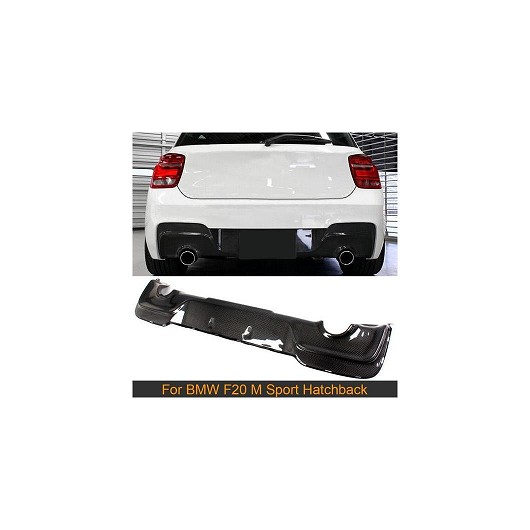 カーボンファイバー リア ディフューザー リップ 適用: BMW 1シリーズ F20 Mスポーツ ハッチバック M135i 2012-2014 リア バンパー カーボン 85cm・カーボン 71cm AL-MM-7839 AL Exterior parts for cars
