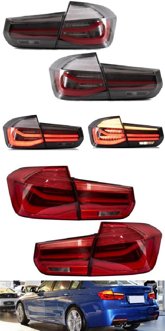 LED テールライト 適用: BMW F30 F80 316i 318i 320i 330i リア フォグランプ + ブレーキ ランプ + リバース + ダイナミック ウインカー スモーク・レッド AL-MM-8388 AL Car light｜オートパーツエージェンシー2号店