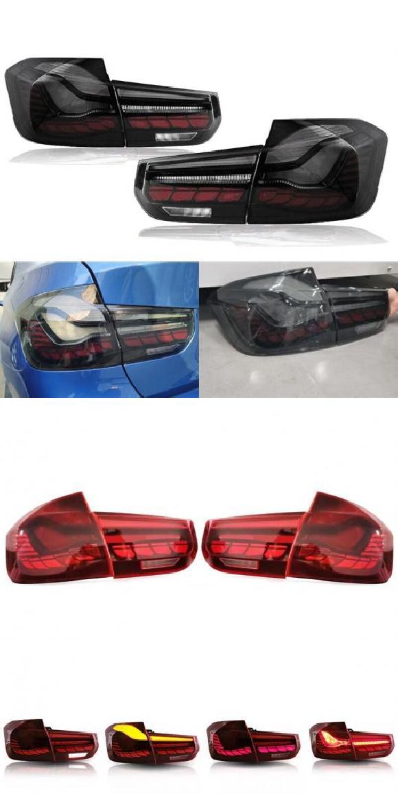 エクステリア オート ランプ リア LED ライト テール ランプ ウインカー 適用: BMW F30 M3 F80 2012-2019 LED DRL デイタイム ランニング ライト ブラック・レッド AL-MM-8411 AL Car light