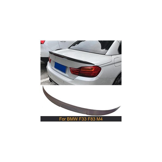 カーボンファイバー リア トランク ウイング スポイラー 適用: BMW 4シリーズ F33 F83 M4 コンバーチブル 2014-2019 リア トランク ブーツ リップ ウイング スポイラー AL-MM-8229 AL Exterior parts for cars