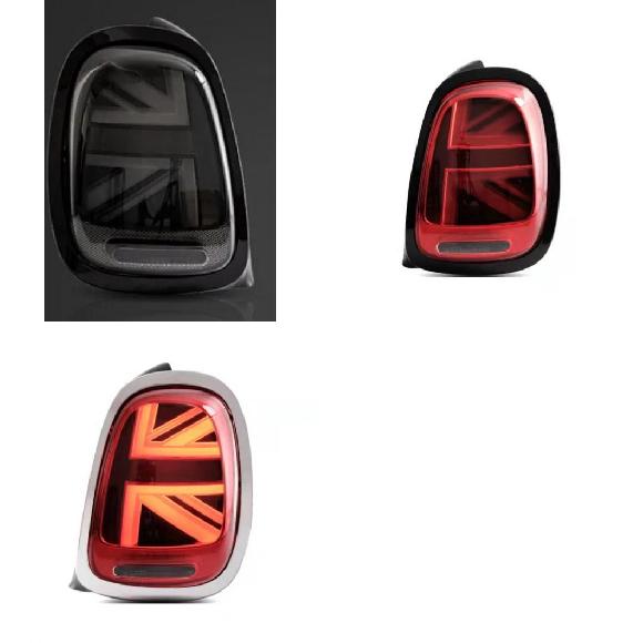 適用: BMW ミニ テールライト 14-21 F55 F56 F57 ミニ クーパー LED テール ランプ リア ランニング ライト ウインカー ブレーキ + リバース ブラック クリア～クローム レッド AL-MM-8473 AL Car light