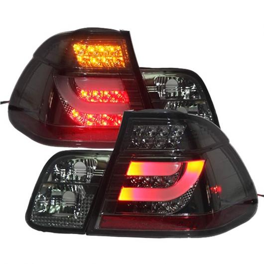 適用: BMW E46 318 320 323 325 330CI 4ドア LED ストリップ テールライト スモーク ブラック バック リア ランプ 2001 2005 SN 4ピース AL-MM-8597 AL Car light｜オートパーツエージェンシー2号店