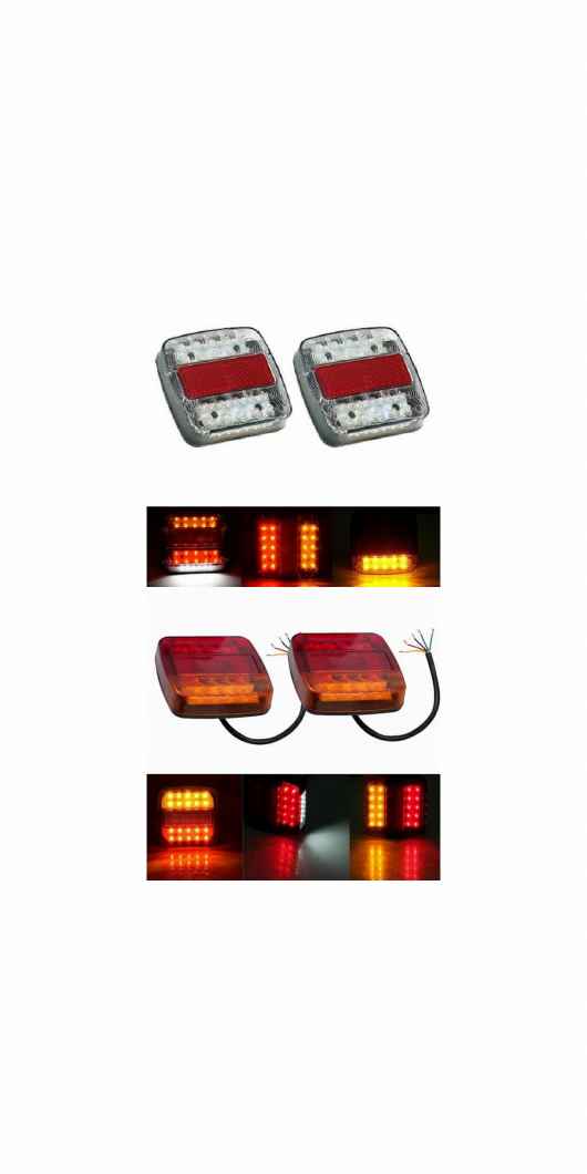 2ピース 防水 LED テールライト リア ランプ ペア ボート トレーラー 12V/24V リア パーツ 適用: トレーラー トラック ライト D_2ピース 26LED・E_2ピース 26LED 12V・24V AL-MM-8700 Car light｜オートパーツエージェンシー2号店
