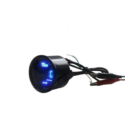 ユニバーサル 52mm ブラック シェル ブルー LED バック ライト デジタル タコメーター ゲージ 0-9999 RPM AL-NN-0419 AL Car parts