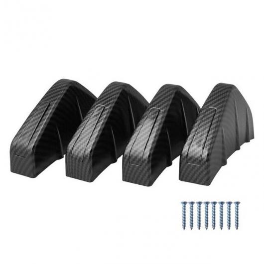 4ピース ユニバーサル リア バンパー キャスト シャーク スポイラー 適用: ボルボ/VOLVO S40 S60 S80 S90 V40 V60 V70 V90 XC60 XC70 XC90 カーボン AL-NN-0644 AL Exterior parts for cars