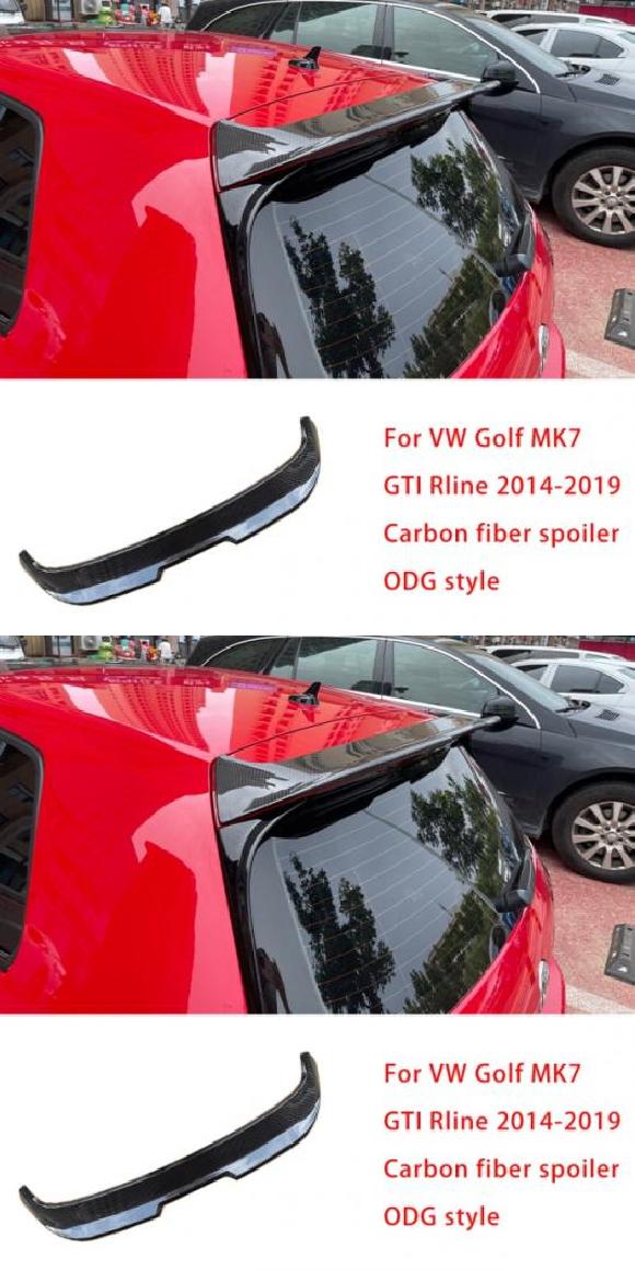 適用: フォルクスワーゲン/VOLKSWAGEN 2014-2019 ゴルフ 7 カーボンファイバー スポイラー ゴルフ R GTI Rライン MK7 テール カーボン GTI ゴルフ R ODG・ゴルフ7 Rライン ODG AL-NN-0581 AL Exterior parts for cars