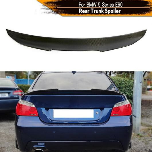 カーボンファイバー リア トランク スポイラー 適用: BMW 5シリーズ E60 ベース セダン Mテック M5 2004-2009 リア トランク ウイング スポイラー ブーツ リップ AL-NN-0735 AL Exterior parts for cars