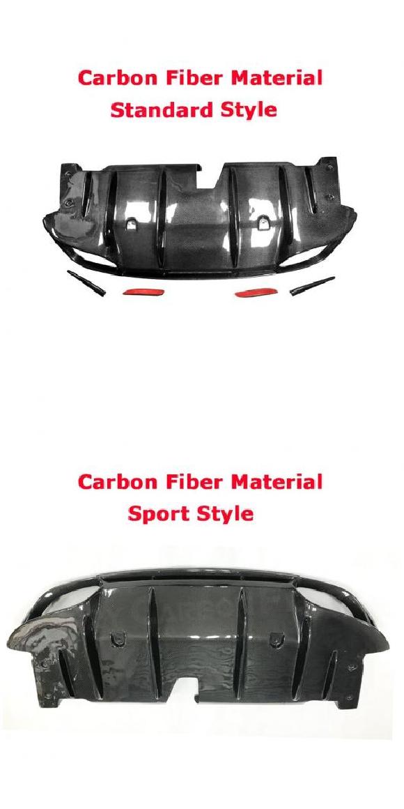 カーボンファイバー リア バンパー ディフューザー リップ スポイラー 適用: アルファ ロメオ ジュリア セダン 4ドア 2017-2020 ボディ キット スタンダード・スポーツ AL-NN-0740 AL Exterior parts for cars