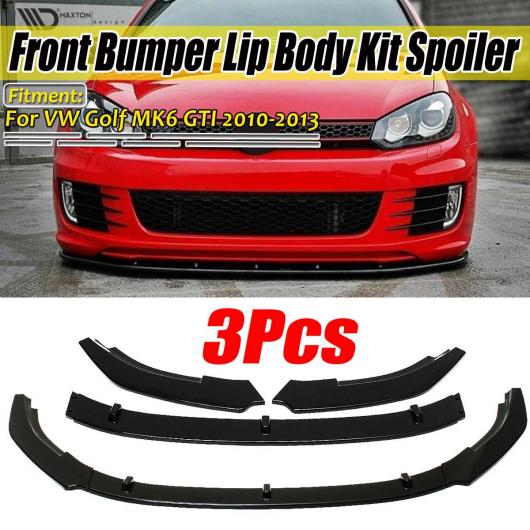 フロント バンパー スプリッタ リップ ディフューザー ボディ キット スポイラー ガード 適用: VW ゴルフ MK6 GTI 2010 2012 2013 マットブラック AL-NN-0751 AL Exterior parts for cars