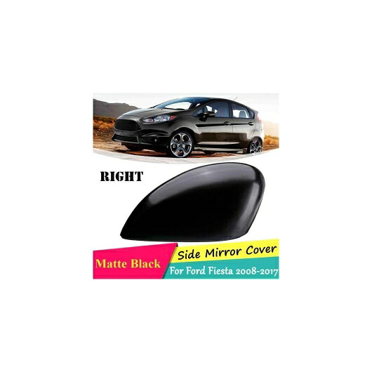 カーボン ファイバー ウイング ドア バックミラー ミラー カバー 適用: フォード/FORD フィエスタ MK7 2008 2009 2010 2011 2012 2013 2014 2015 2016 2017 マットブラック 右 AL-NN-1122 AL Exterior parts cars