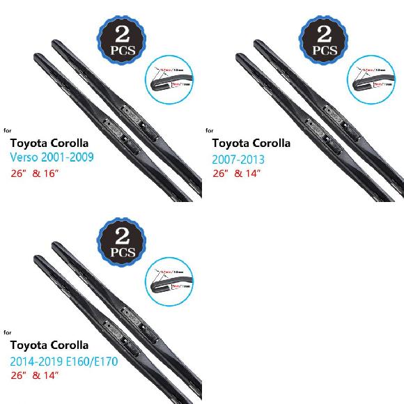 ワイパー ブレード 適用: トヨタ カローラ 2001～2019 E120 E130 AR10 E121 E160 E170 ワゴン ハッチバック サルーン ヴァーソ 2001-2009～2014-2019 E160 E170 AL-NN-1760 AL Car parts 14,375円