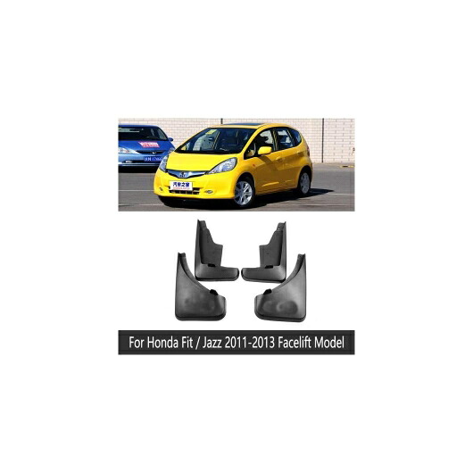 マッド ガード フラップ 泥よけ 4ピース 適用: ホンダ フィット ジャズ 2009～2013 2010 2011 2012 第2世代 適用: フェイスリフト モデル AL-NN-2045 AL Exterior parts for cars