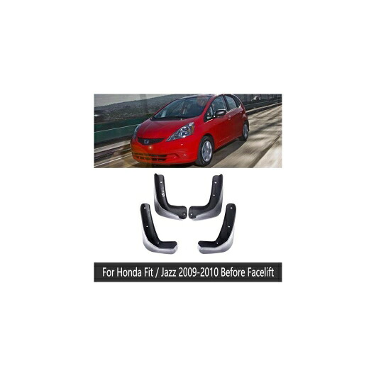 マッド ガード フラップ 泥よけ 4ピース 適用: ホンダ フィット ジャズ 2009～2013 2010 2011 2012 第2世代 適用: フェイスリフト AL-NN-2045 AL Exterior parts for cars｜オートパーツエージェンシー2号店
