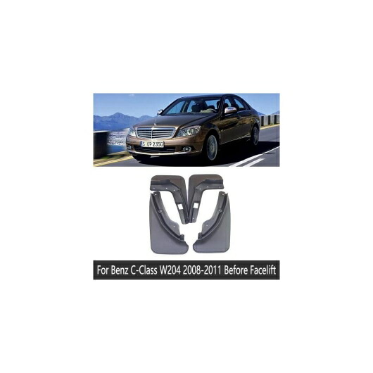 マッド ガード フラップ 泥よけ 適用: メルセデス ベンツ C クラス C-クラス W204 W205 W 204 205 2008～2019 2010 2015 2008-2011 W204 AL-NN-2274 AL Exterior parts for cars