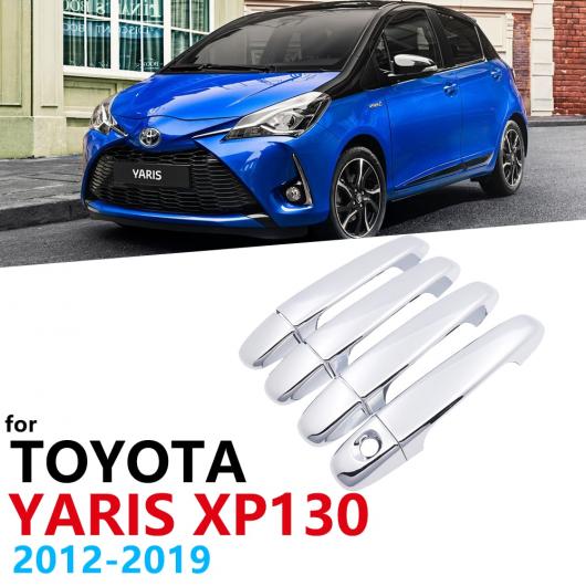 適用: トヨタ ヤリス ヴィッツ XP130 MK3 ヴィッツ ヤリス 2012 2013 2014 2015 2016 2017 2018 2019 ABS クローム 4ドア ハンドル カバー トリム ステッカー AL-NN-2489 AL Exterior parts for cars