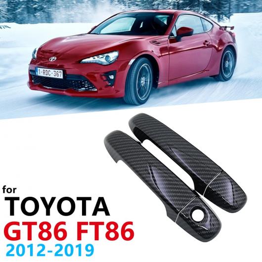 AL ブライトブラック カーボンファイバー ドア カバー トリム セット 適用: トヨタ 86 GT86 FT86 GT FT サイオン SCION FR-S スバル BRZ 2012〜2019 2013 AL-NN-2625