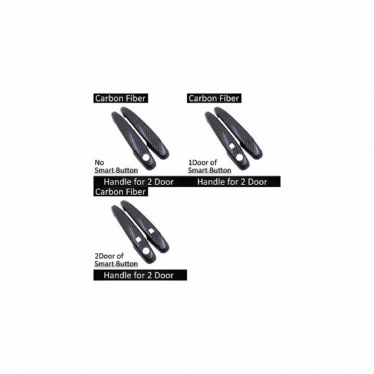 光沢ブラック カーボンファイバー ドア ハンドル カバー トリム セット 適用: トヨタ ソアラ Z40 40 MK4 2001 2002 2003 2004 2005 ボタンなし 2ドア～2ボタン 2ドア AL-NN-2620 AL Exterior parts for cars