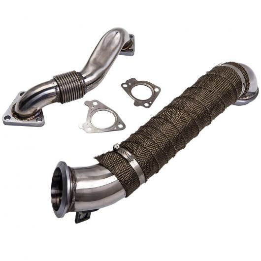 ターボ ダウンスパウト&助手席側 アップ-パイプ 適用: LB7 LLY LMM LML 6.6L Duramax シルバー AL-NN-3044 AL Car parts|オートパーツエージェンシー2号店