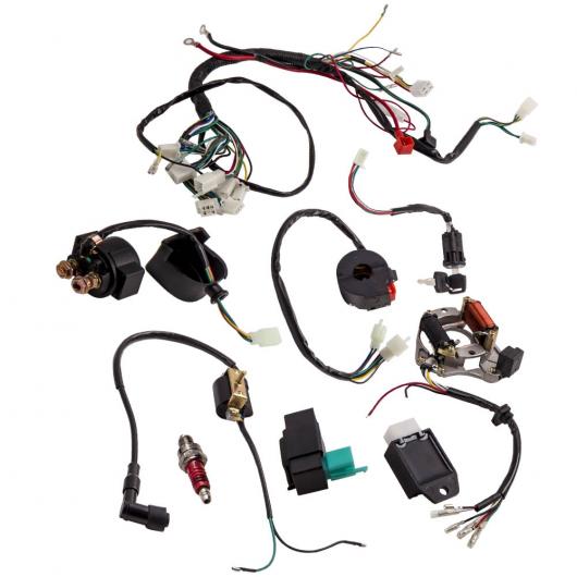 50CC-125CC CDI ワイヤー ハーネス ステーター アセンブリ 配線 キット 適用: ATV 電動 クアッド US AL-NN-3124 AL Car parts