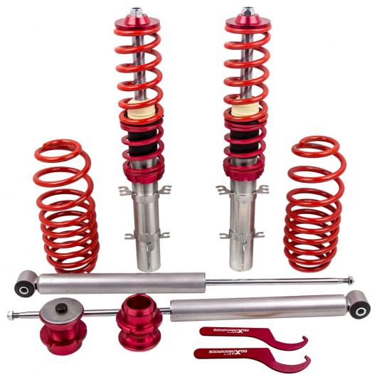 コイルオーバー サスペンション ショック アブソーバー ストラット キット 適用: VW ゴルフ MK4 GTI オール コイルオーバー ロアリング キット ショック レッド AL-NN-3200 AL Car parts