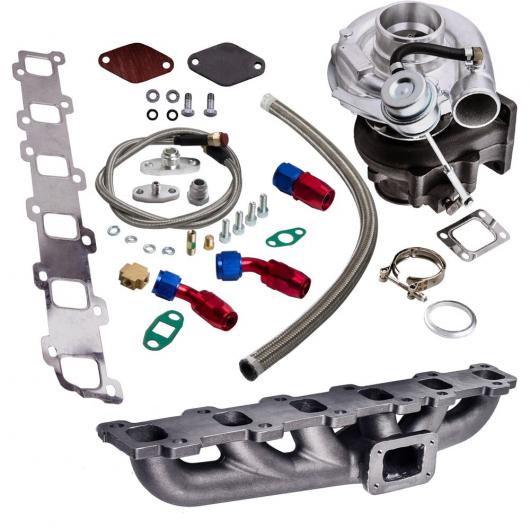 ターボチャージャー エキゾースト インレット マニホールド オイル ライン キット T3 フランジ ターボ コンプレッサーE 適用: 日産 サファリ パトロール 4.2L Y60 AL-NN-3499 AL Car parts
