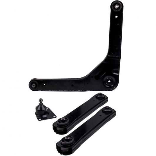4 X リア アッパー&ロワー コントロールアーム 52088355AB 適用: ジープ/JEEP WJ 99-04 W/ボール ジョイント AL-NN-3981 AL Car parts