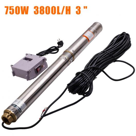 3インチ 3800 L/H 3 耐水 BORE ホール ディープ WELL ポンプ 750W ステンレス スチール 220V-240V AL-NN-4484 AL Car parts
