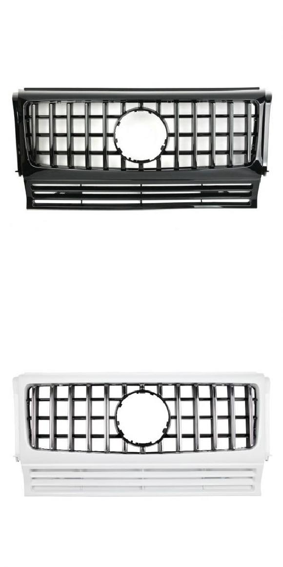 W463 フロント バンパー メッシュ グリル フロント 適用: メルセデス・ベンツ Gクラス W463 セダン グリル 1990-2018 ブラック・シルバー AL-NN-5377 AL Exterior parts for cars