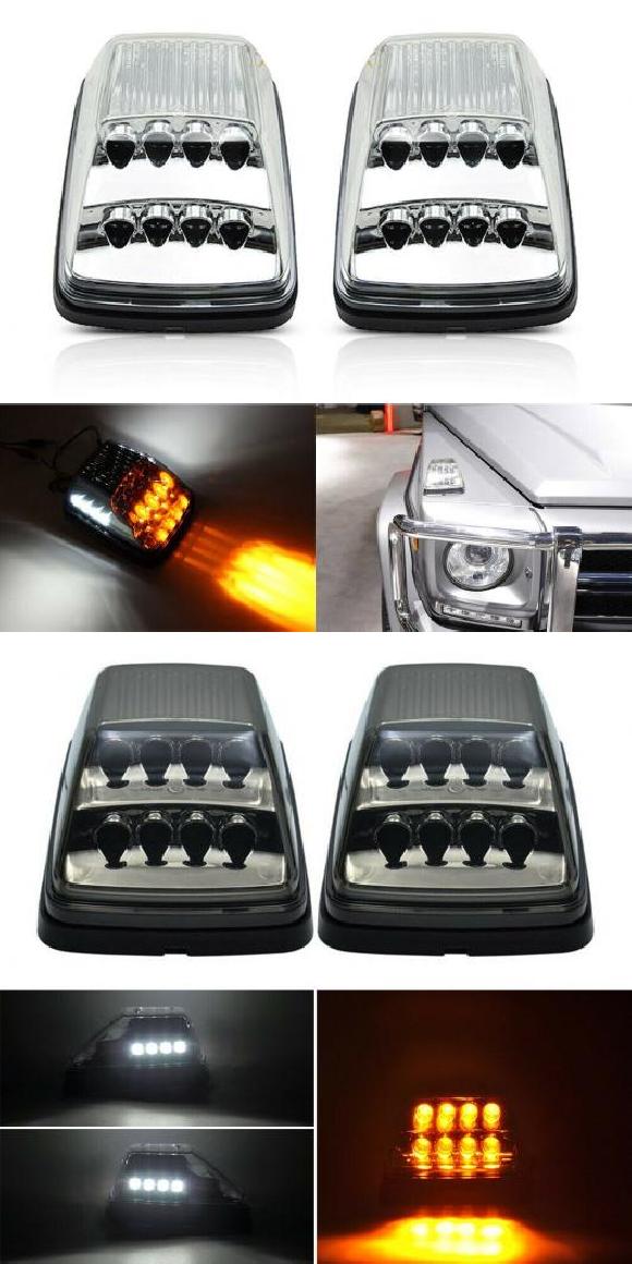 2ピース 適用: メルセデス・ベンツ W463 Gクラス G500 G550 G55 AMG LED アンバー ホワイト コーナー ランプ ターンシグナルライト スモーク クリア レンズ・スモーク レンズ AL-NN-5594 AL Car light｜オートパーツエージェンシー2号店
