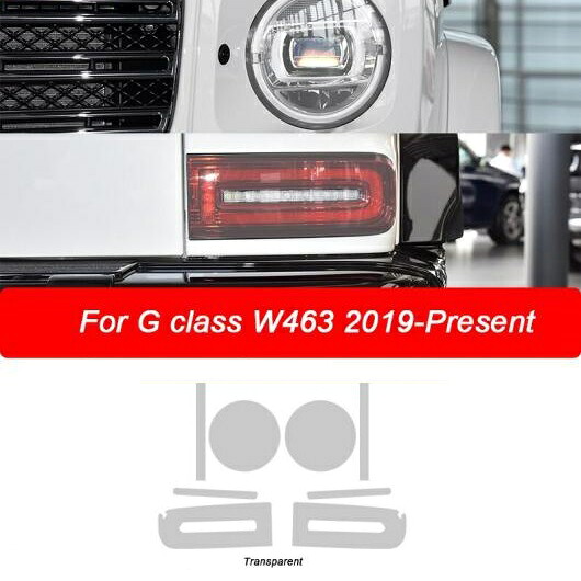 ヘッドライト 保護 フィルム テールライト 保護 クリア TPU ステッカー 適用: メルセデス・ベンツ Gクラス W463 2019 2020 2021 AMG G63 セット T AL-NN-5674 AL Exterior parts for cars｜オートパーツエージェンシー2号店