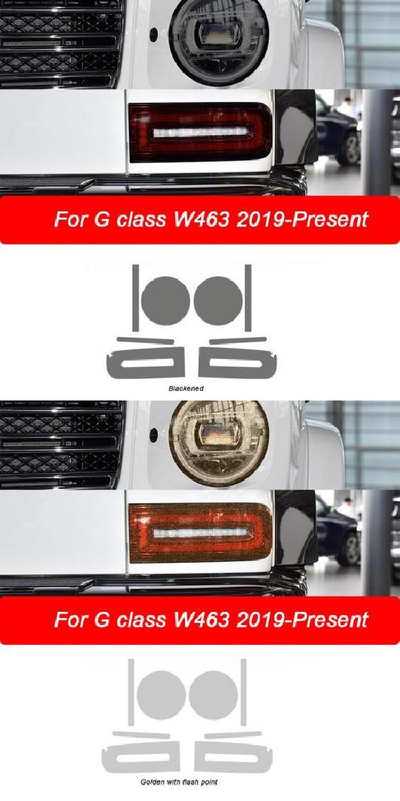 ヘッドライト 保護 フィルム テールライト 保護 クリア TPU ステッカー 適用: メルセデス・ベンツ Gクラス W463 2019 2020 2021 AMG G63 セット B・セット G AL-NN-5674 AL Exterior parts for cars｜オートパーツエージェンシー2号店