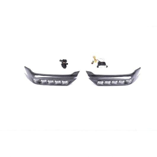Gクラス W463 G500 4×4 スクエア B スタイル カーボン ファイバー フロント リップ LED ライト 適用: Gクラス W463 G500 4×4 カーボン バンパー スポイラー AL-NN-5689 AL Exterior parts for cars