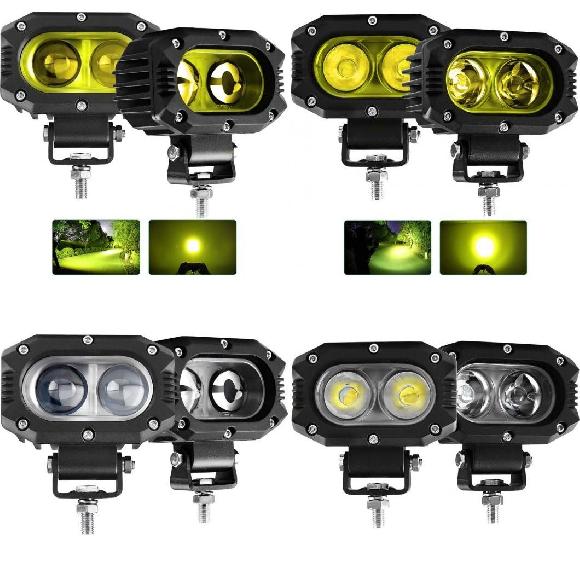 1ピース LED ヘッドライト 適用: オートバイ トラック トラクター トレーラー SUV ATV オフ-ロード LED ワーク ライト 12V 24V 2ピース 12D イエロー S～2ピース 12D ホワイト F AL-NN-6177 AL Car light