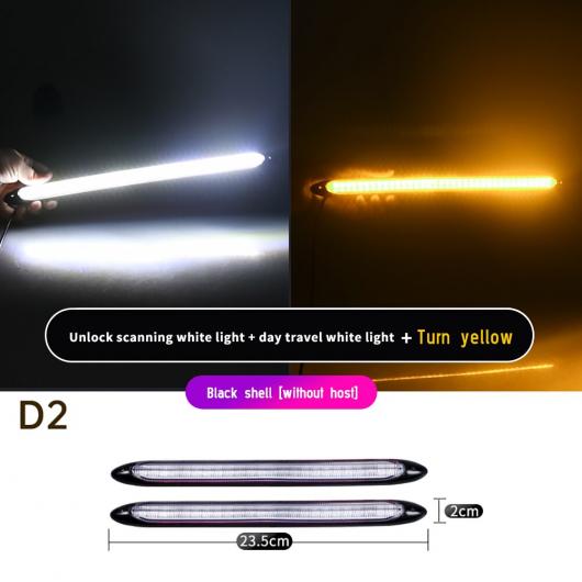 12V LED ライト ストリップ DRL デイタイム ランニング ライト ストリップ フレキシブル LED ヘッドライト サーフェス 装飾 ランプ 適用: テスラ/TESLA モデル 3 S X D2 ホワイト イエロー AL-OO-1045 AL Car light