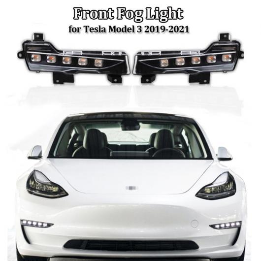 LED デイタイムランニングライト フロント フォグランプ 適用: テスラ/TESLA モデル 3 Y 2019 2020 2021 フロー ウインカー イエロー ライト モデル Y・モデル 3 AL-OO-1117 AL Car light｜オートパーツエージェンシー2号店