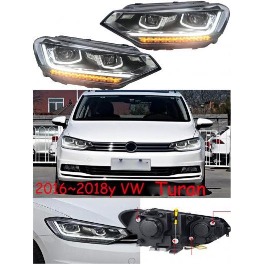 バンパー ヘッドランプ トゥーラン ヘッドライト 2016-2018 LED DRL HID キセノン フロント フォグライト タイプ001 VW トゥーラン L 2016-2018 HID キセノン バルブ AL-OO-0089 AL Car light